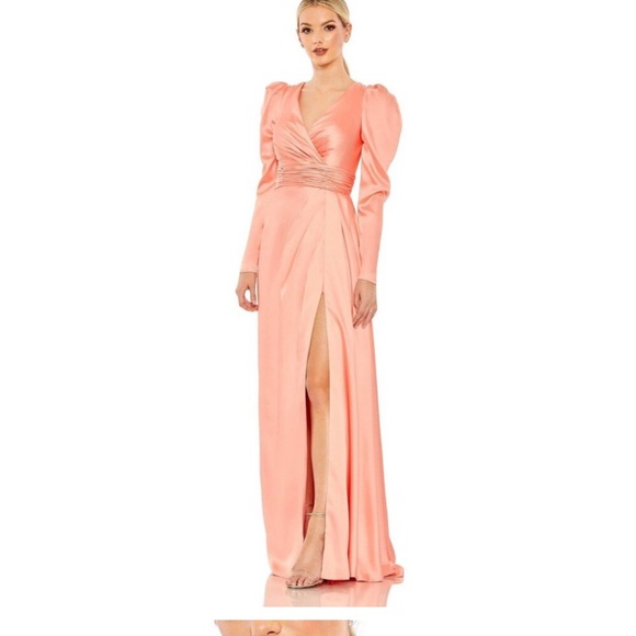 Mac Duggal Dresses & Skirts - New | Mac Duggal 12404 Long Sleeve Satin Gown 16